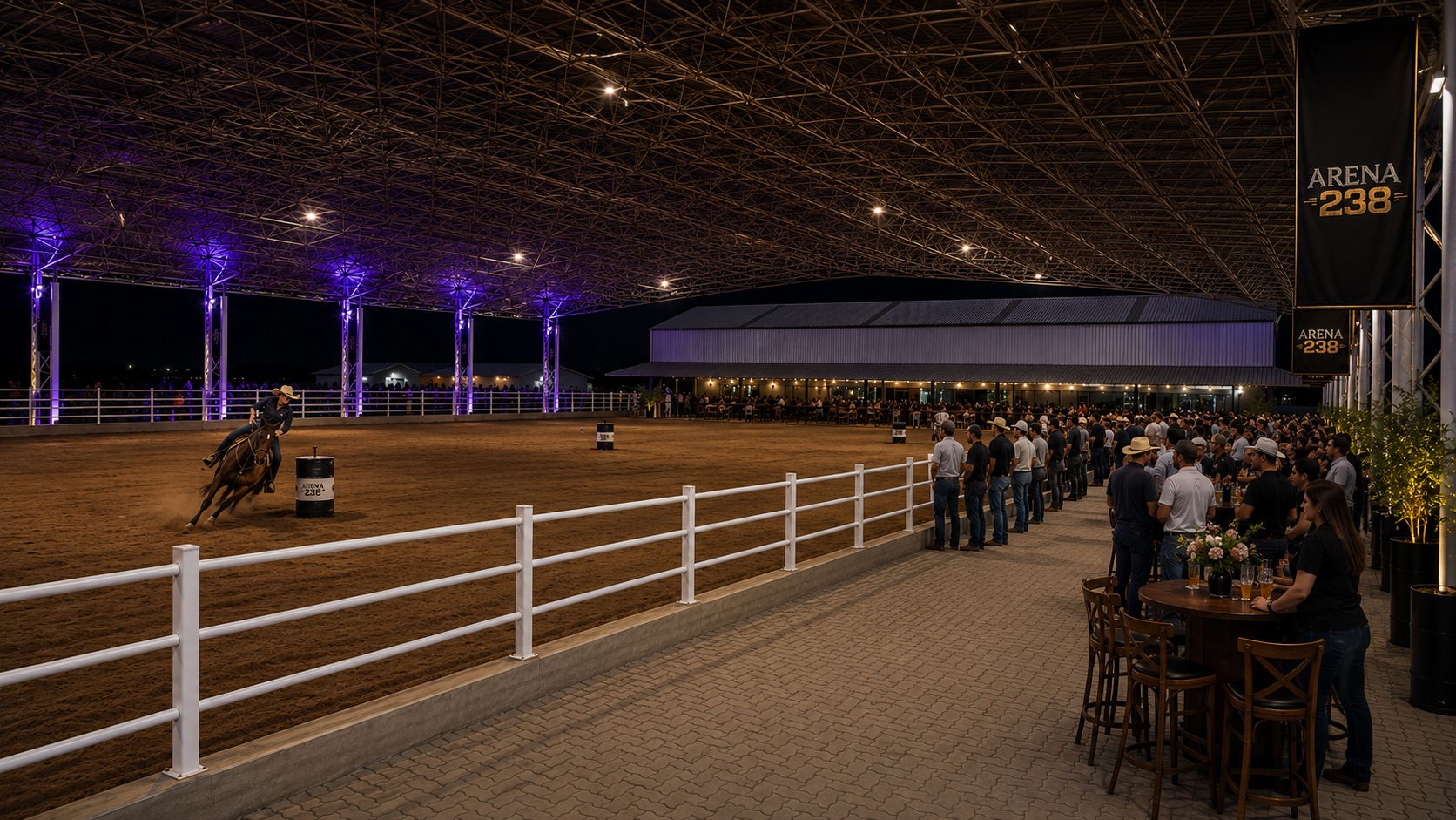 Prova de tambor noturna na Arena 238
